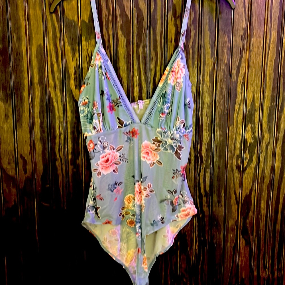 Floral body suit S